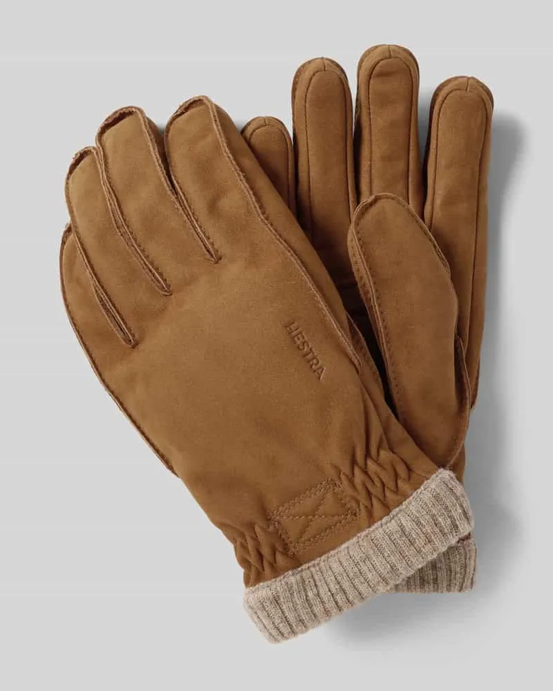 Hestra Handschuhe mit Label-Detail Modell 'Joar Cognac