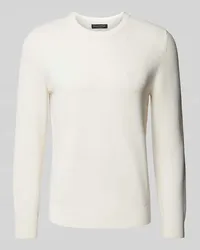 Marc O'Polo Strickpullover mit Label-Stitching Weiss