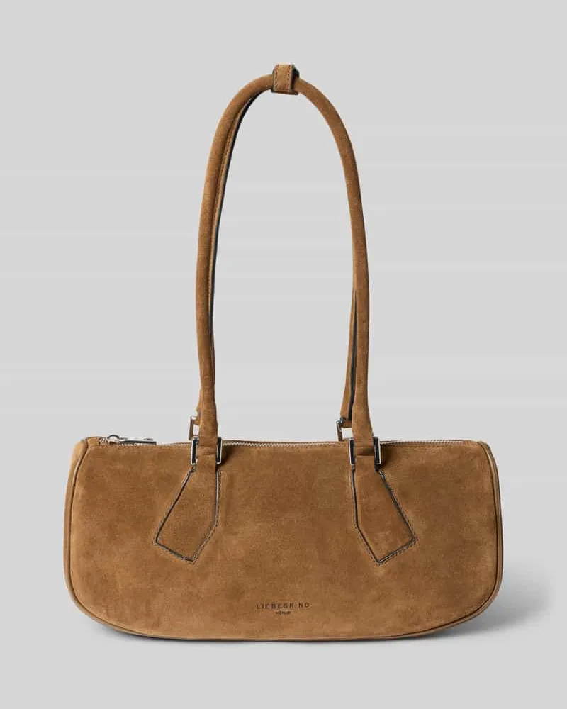 Liebeskind Handtasche mit Label-Detail Modell 'CECILE Mittelbraun
