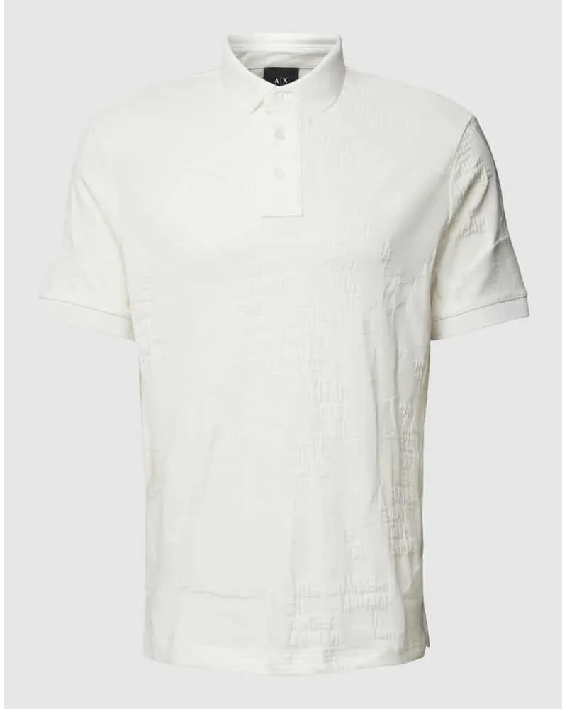 Armani Exchange Poloshirt mit Label-Detail Offwhite
