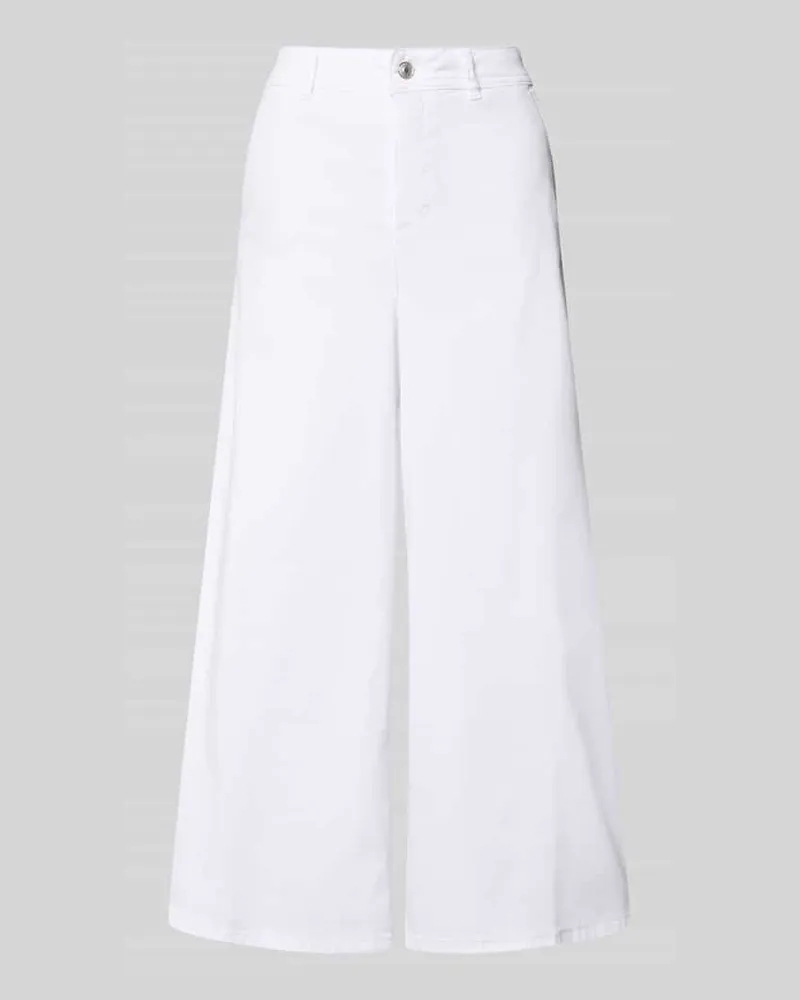 MAC Jeans Wide Fit Jeans in verkürzter Passform Modell 'Ella Weiss