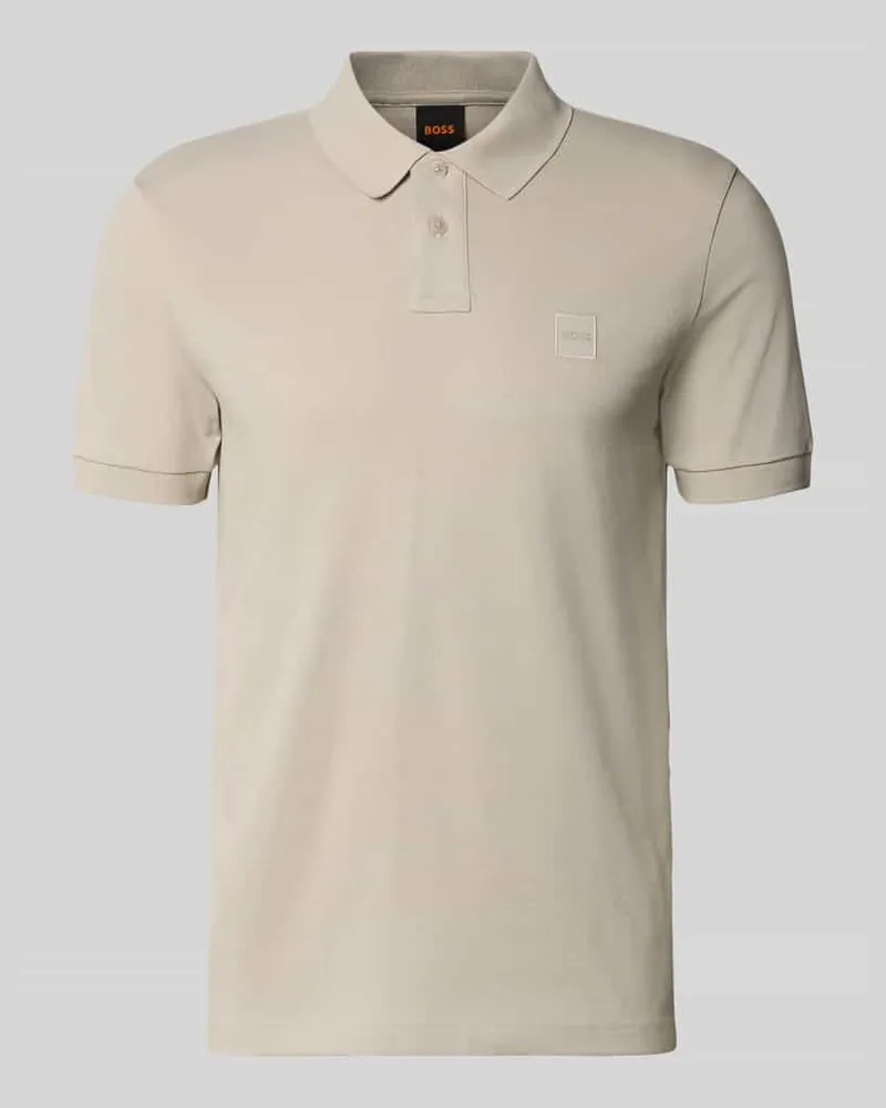 HUGO BOSS Slim Fit Poloshirt aus Baumwoll-Mix Sand