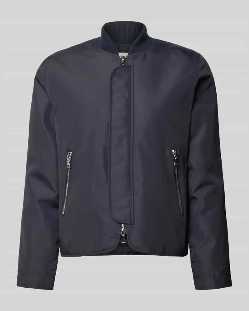 Officine Generale Jacke mit Abdeckleiste Dunkelblau