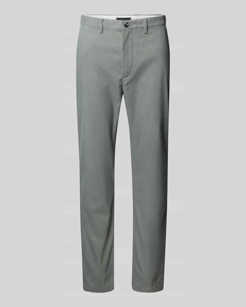 Tommy Hilfiger Slim Fit Stoffhose aus Baumwoll-Mix Modell 'BLEECKER Mittelgrau