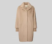 Mantel aus Kunstfell mit Reverskragen