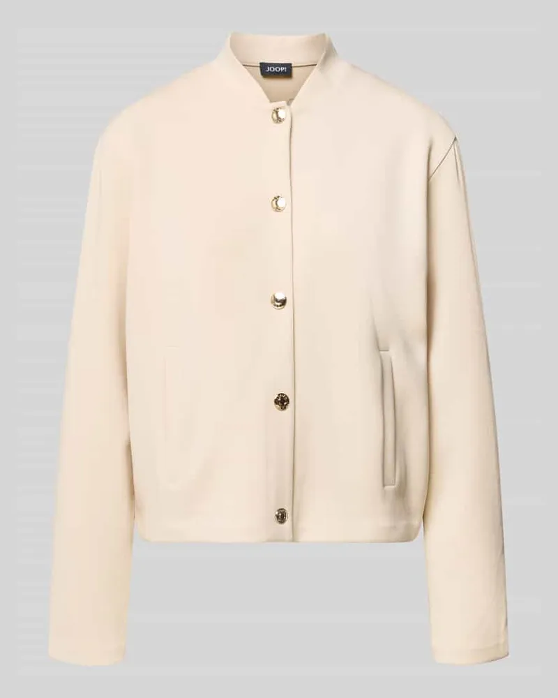 JOOP! Sweatjacke mit Stehkragen Modell 'Tobina Beige