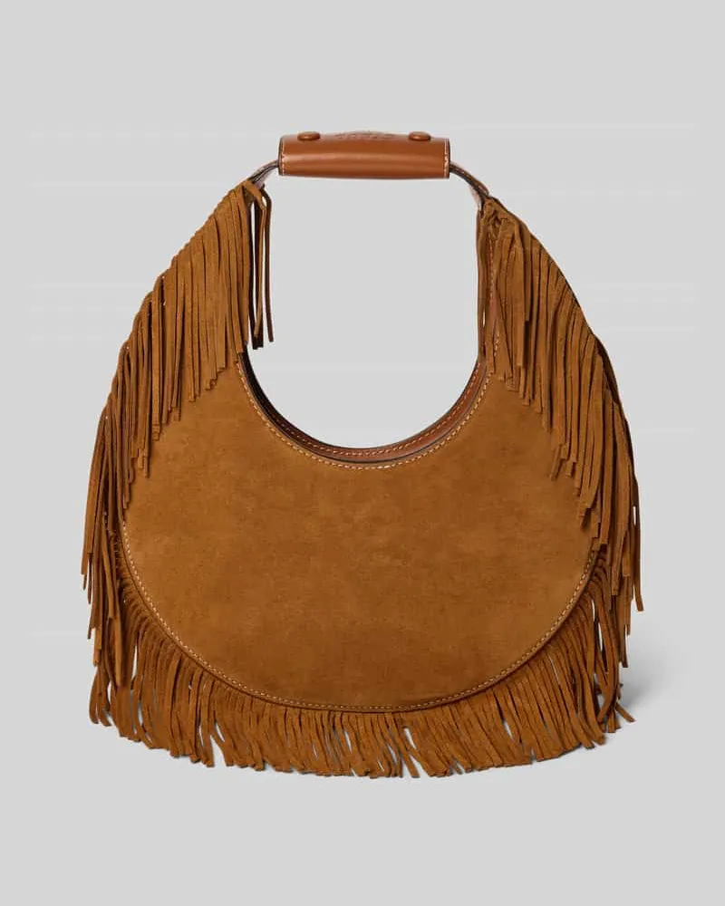 STAUD Tote Bag mit Ausfransungen Hellbraun