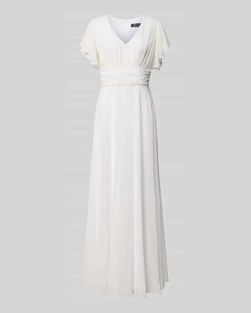 Swing Jumpsuit aus Chiffon Offwhite