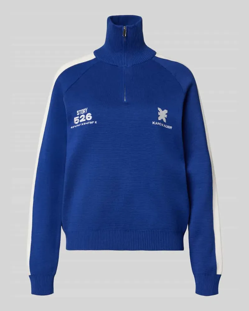 Karo Kauer Sweatshirt aus Baumwollmix Royal