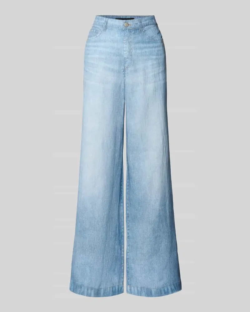 Marc Cain Flared Jeans aus reinem Leinen Bleu