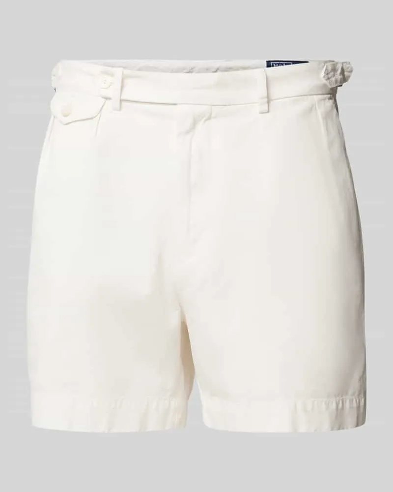Ralph Lauren Regular Fit Shorts mit Gesäßtaschen Modell 'FEATHERWEIGHT Weiss