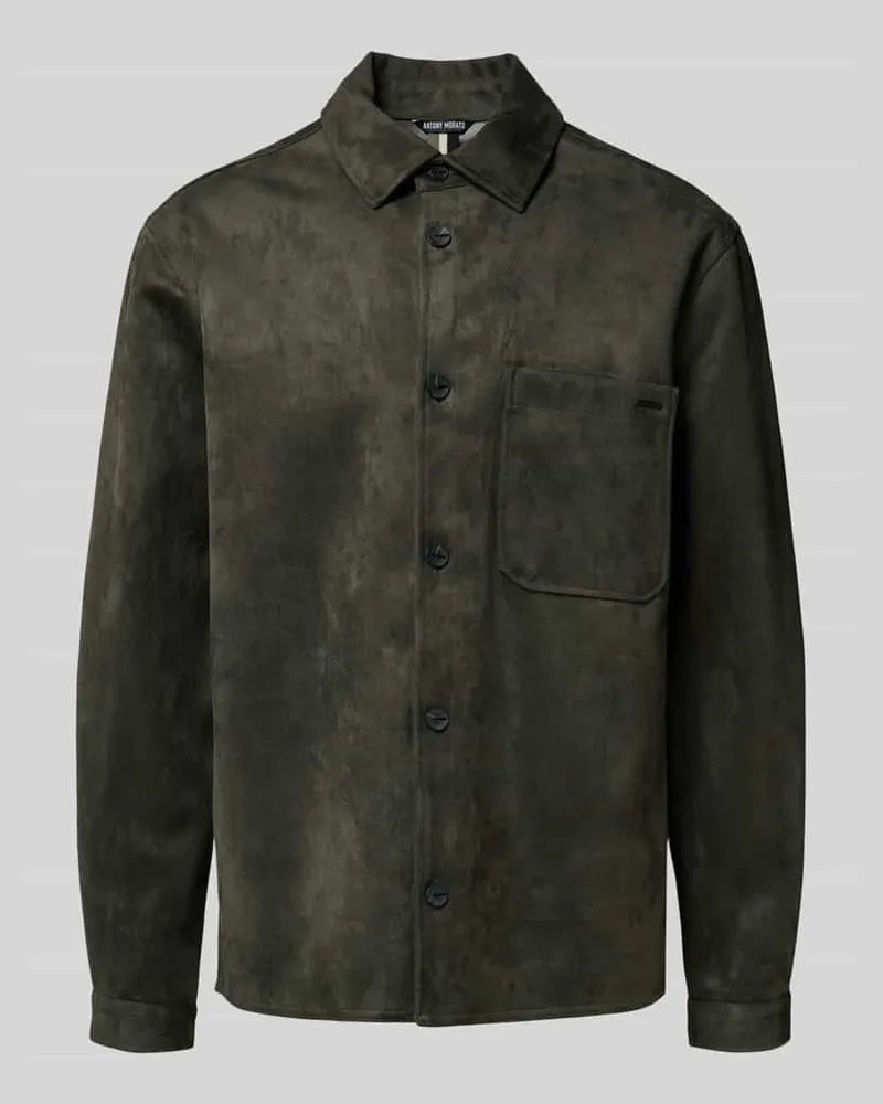 Antony Morato Hemdjacke mit Kentkragen Oliv
