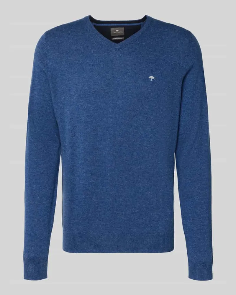 Fynch-Hatton Regular Fit Pullover mit Kaschmir-Anteil Modell 'Merino Jeansblau