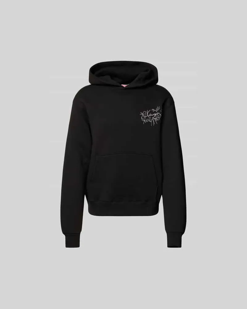 Kenzo Hoodie mit Label-Stitching Black