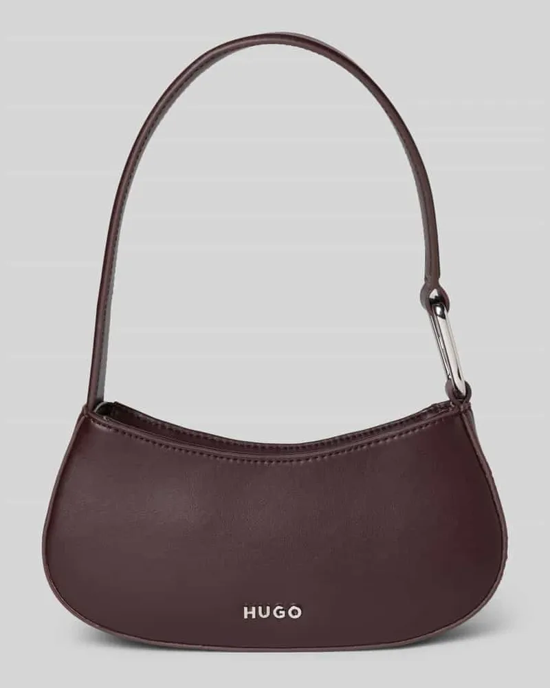 HUGO BOSS Handtasche mit Label-Applikation Modell 'Terrah_Hobo Bordeaux