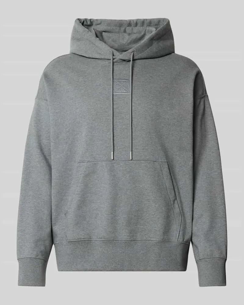 Calvin Klein Hoodie mit Label-Stitching Modell 'PREMIUM TERRY Mittelgrau