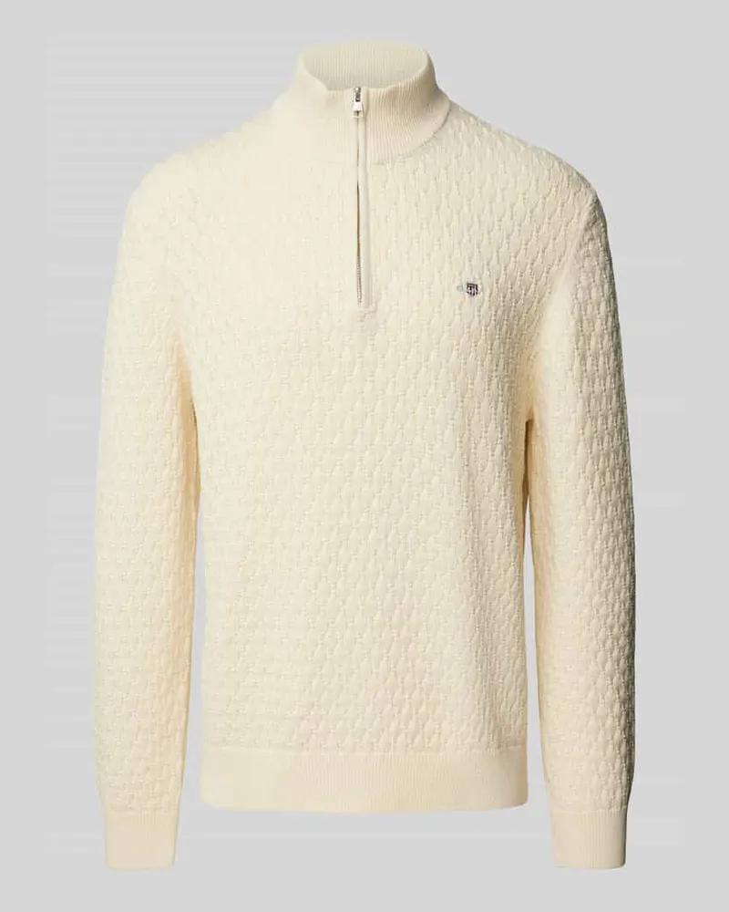 Gant Troyer mit Label-Stickerei Offwhite