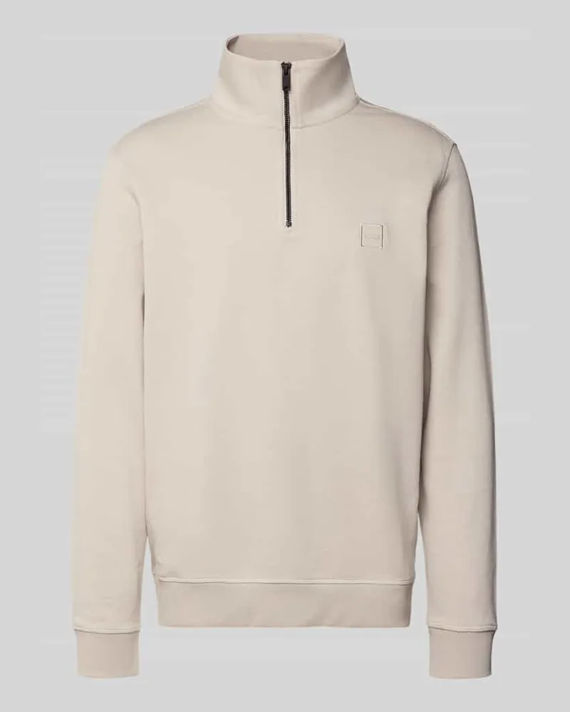HUGO BOSS Regular Fit Sweatshirt aus reiner Baumwolle Modell 'ZETRUST Sand