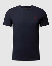 Ralph Lauren Custom Slim Fit T-Shirt mit Logo-Stickerei Marine