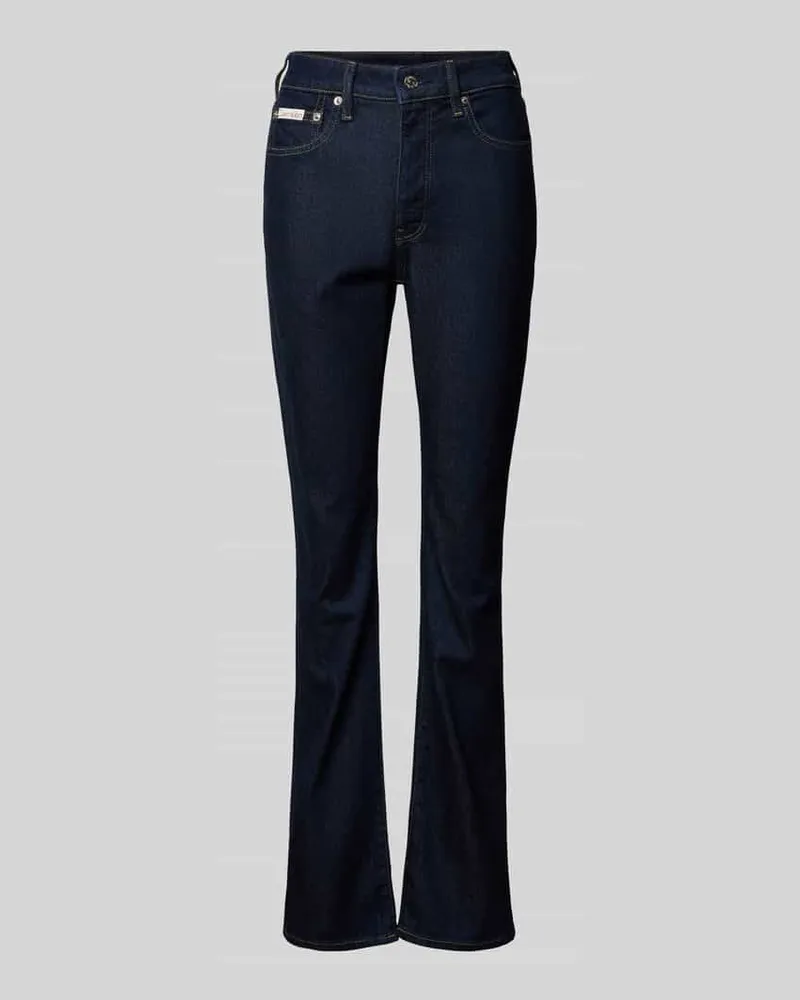 Calvin Klein Skinny Fit Bootcut Jeans mit Label-Detail Jeansblau
