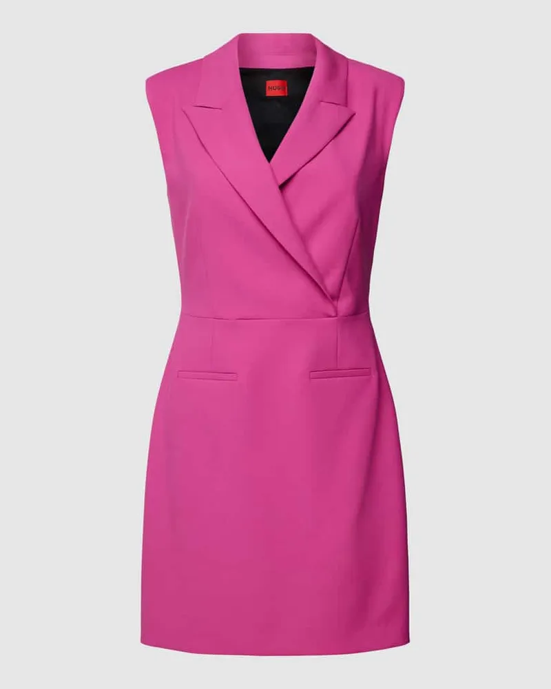 HUGO BOSS Minikleid mit V-Ausschnitt Modell 'Kamilias Fuchsia
