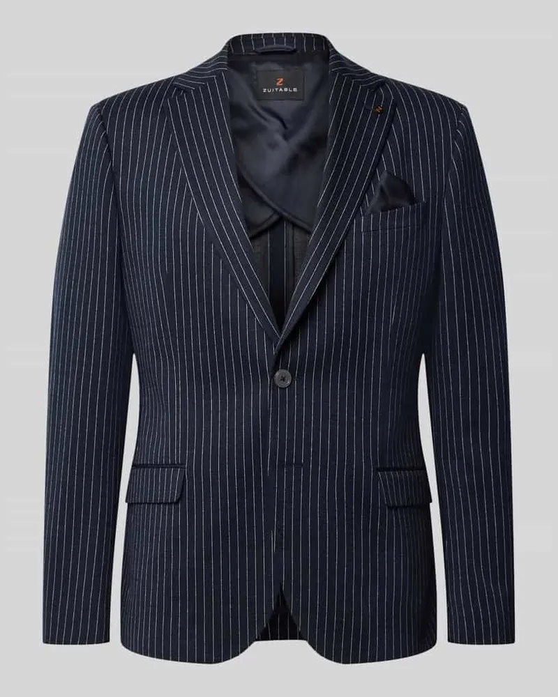 Zuitable Slim Fit Sakko mit Brusttasche Modell 'Nick Marine