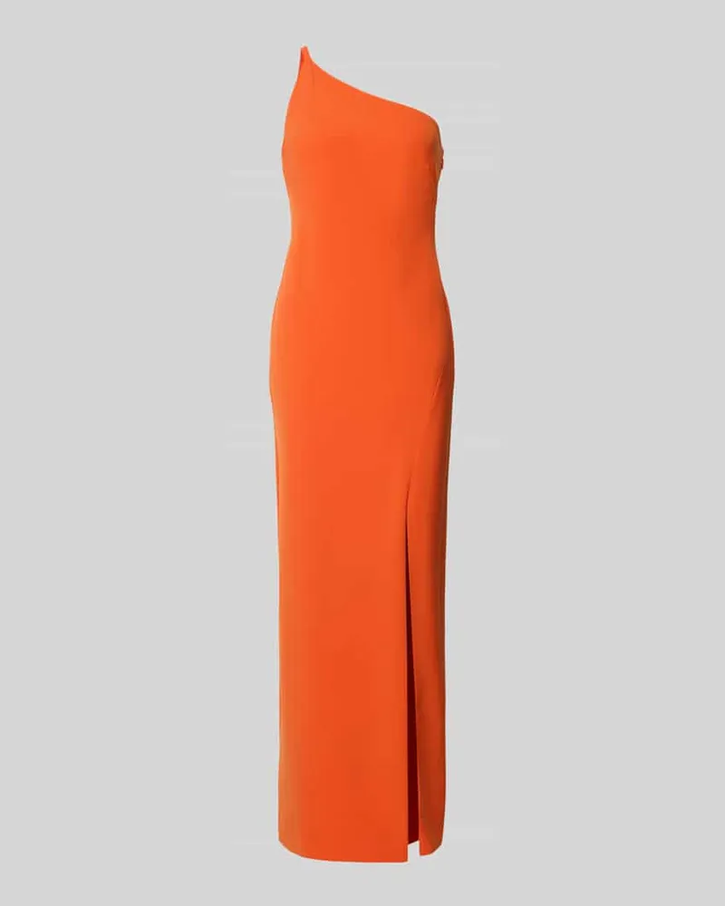 Ralph Lauren Slim Fit Abendkleid im One-Shoulder-Design Modell 'Mahure Dunkelorange