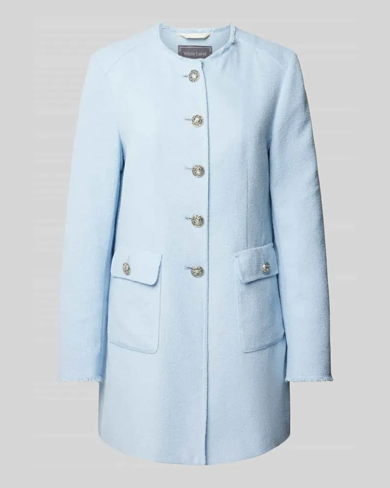 White Label Longblazer mit aufgesetzten Pattentaschen Bleu