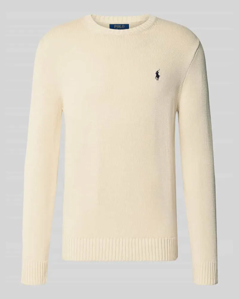 Ralph Lauren Relaxed Fit Pullover aus reiner Baumwolle Offwhite