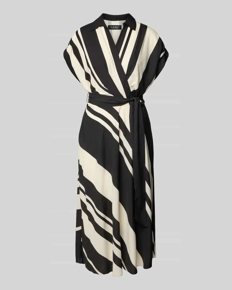 Ralph Lauren Midikleid mit Bindegürtel Modell 'FRATILLIO Offwhite