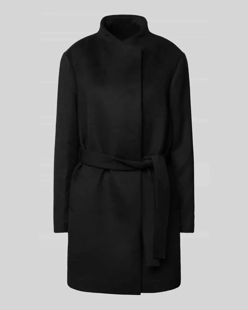 Calvin Klein Mantel mit Taillengürtel Black