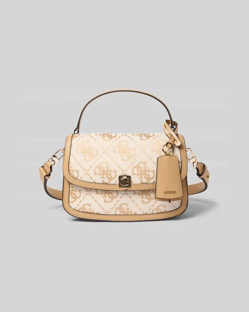 Guess Schultertasche mit Überschlag Beige
