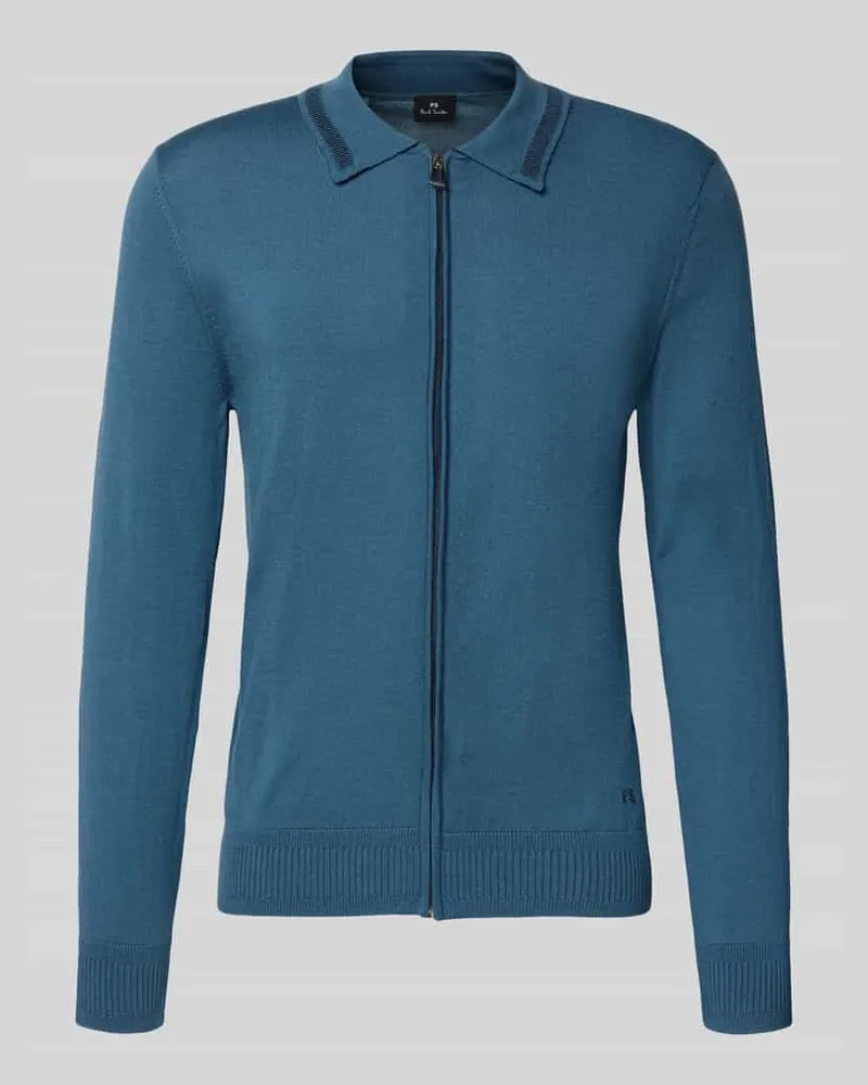 Paul Smith Strickjacke mit Polokragen Blau