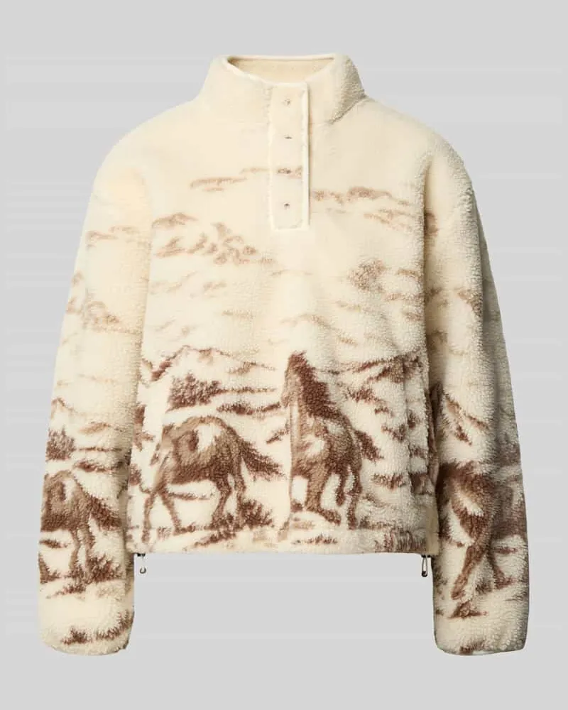 Levi's Sweatshirt mit Stehkragen Modell 'KASEY Ecru