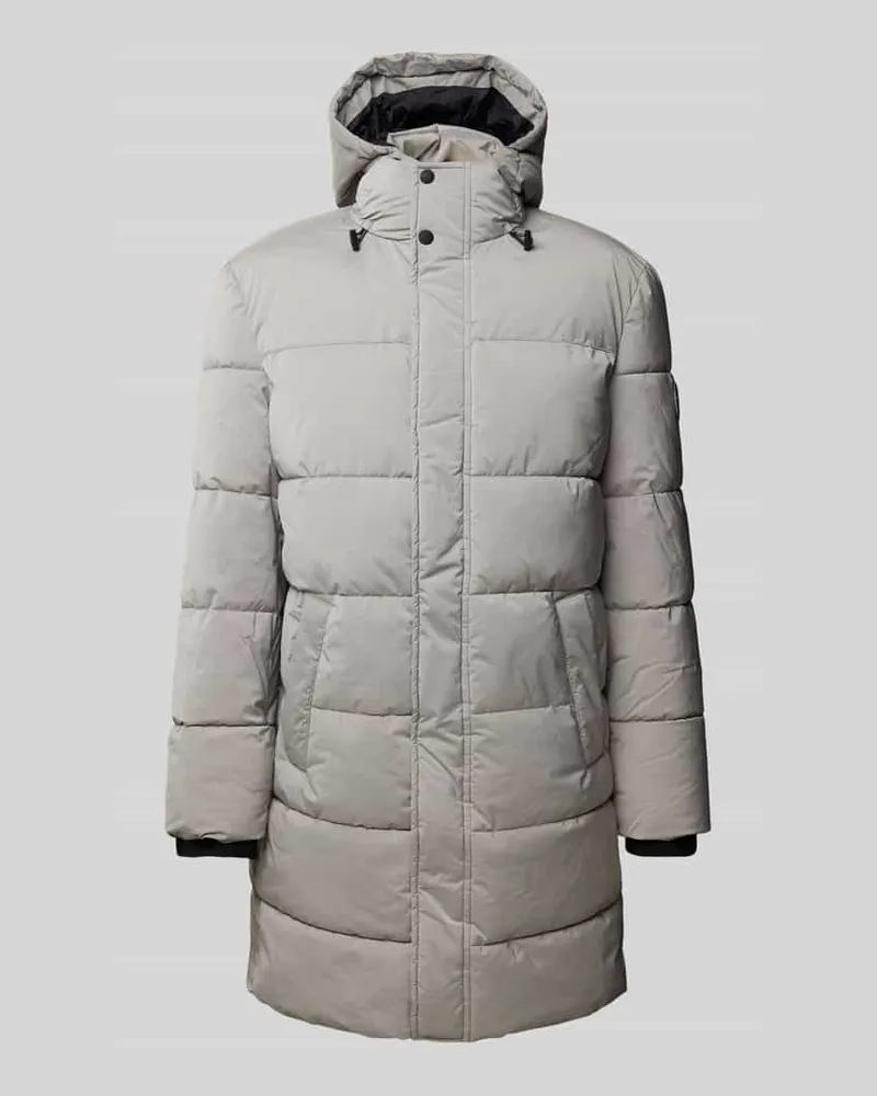 Christian Berg Steppjacke mit Kapuze Stein