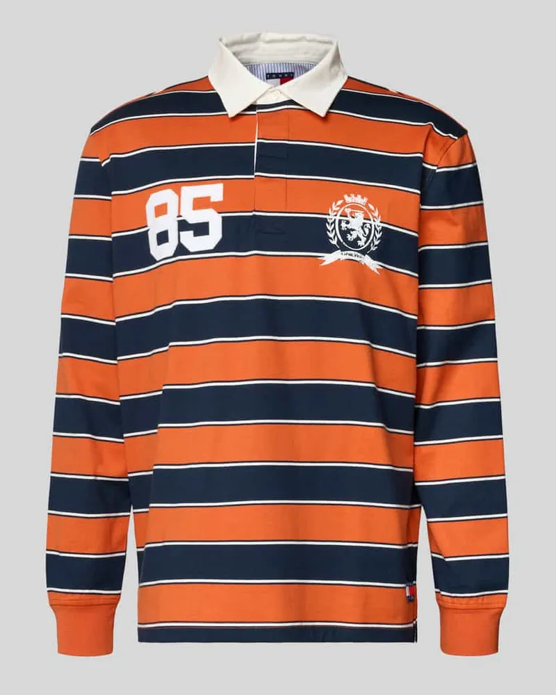 Tommy Hilfiger Relaxed Fit Poloshirt aus reiner Baumwolle Orange