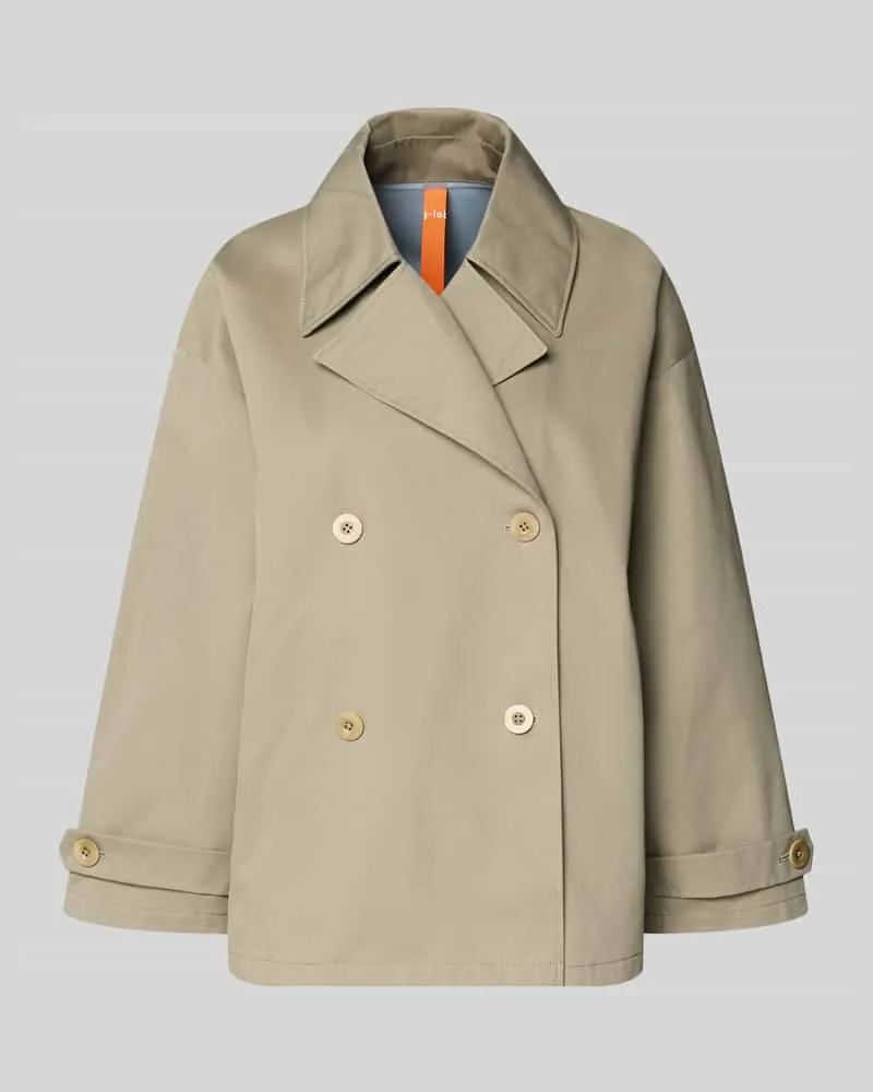 G-Lab Trenchjacke mit Reverskragen Modell 'HEATHER Hellgrau