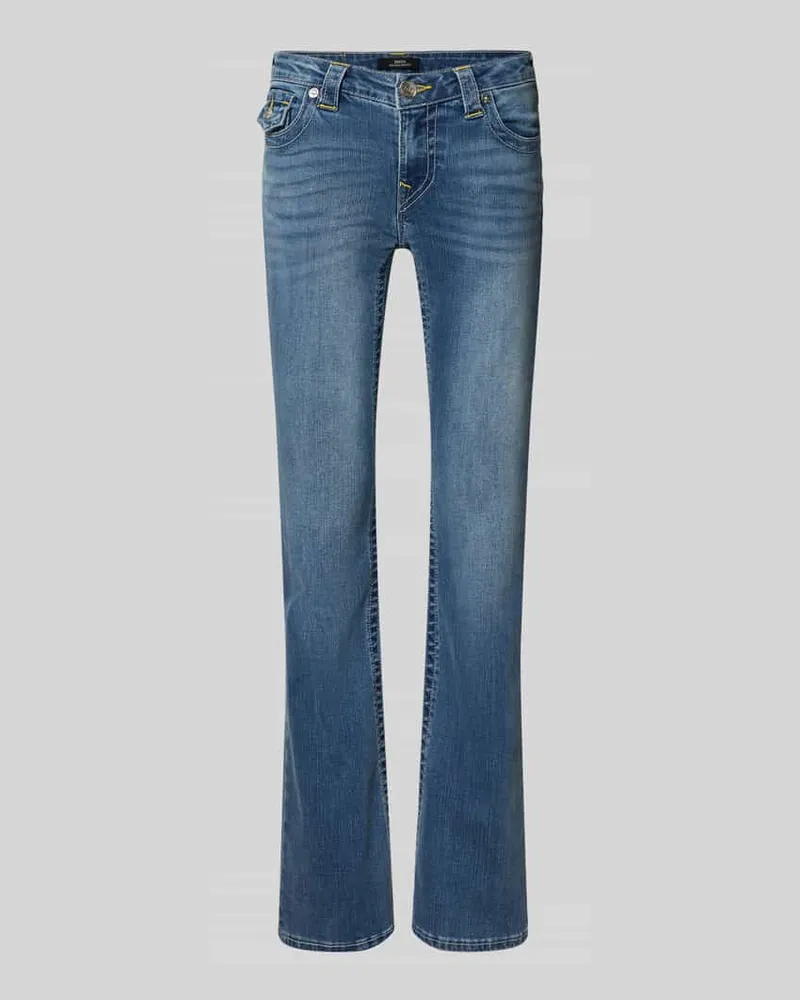 True Religion Bootcut Jeans mit Eingrifftaschen Modell 'BECCA Jeansblau