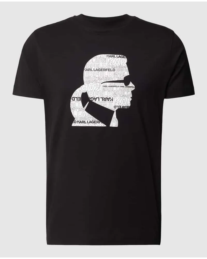 Karl Lagerfeld T-Shirt mit Label-Print Black