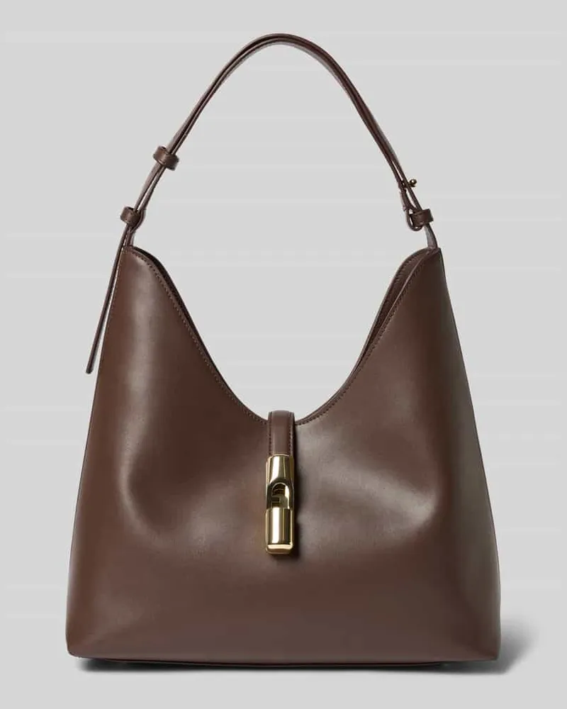 Furla Handtasche aus echtem Leder Modell 'GOCCIA Dunkelbraun