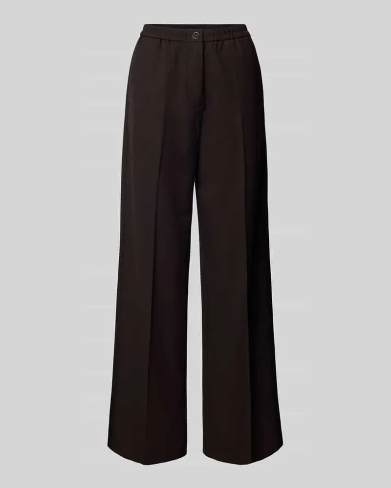 Marc O'Polo Regular Fit Hose mit weitem Bein Dunkelbraun