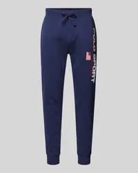 Ralph Lauren Slim Fit Sweatpants mit Label-Print Dunkelblau