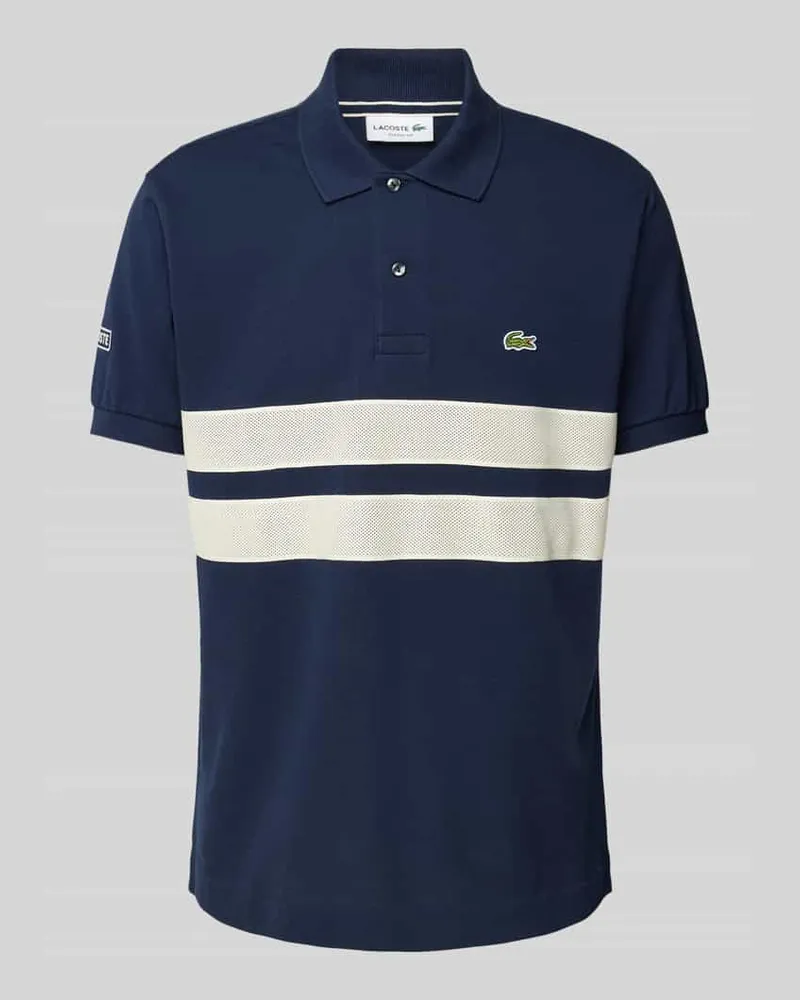 Lacoste Classic Fit Poloshirt mit Label-Stitching Blau