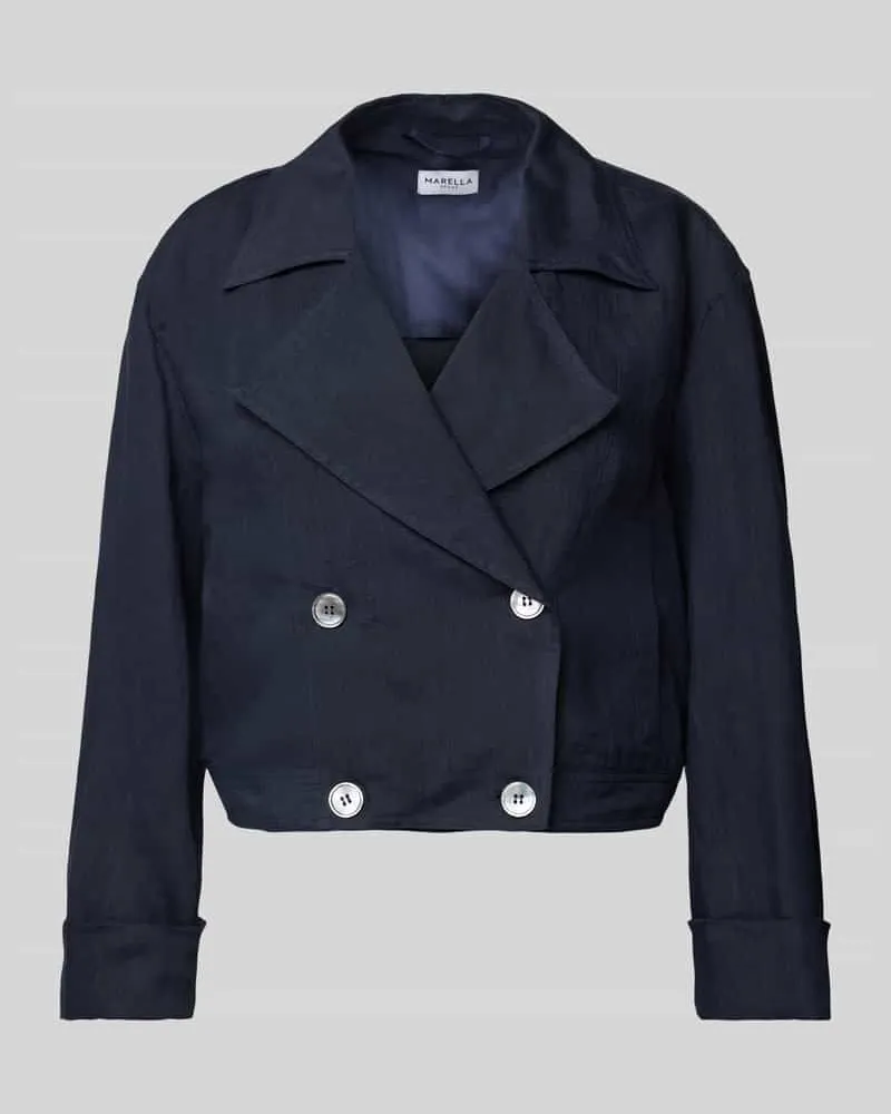 MARELLA Regular Fit Blazer aus Leinen Modell 'FLAVIO Marine