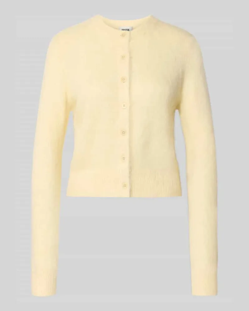Drykorn Strickjacke mit Rundhalsausschnitt Modell 'GLENNA Hellgelb