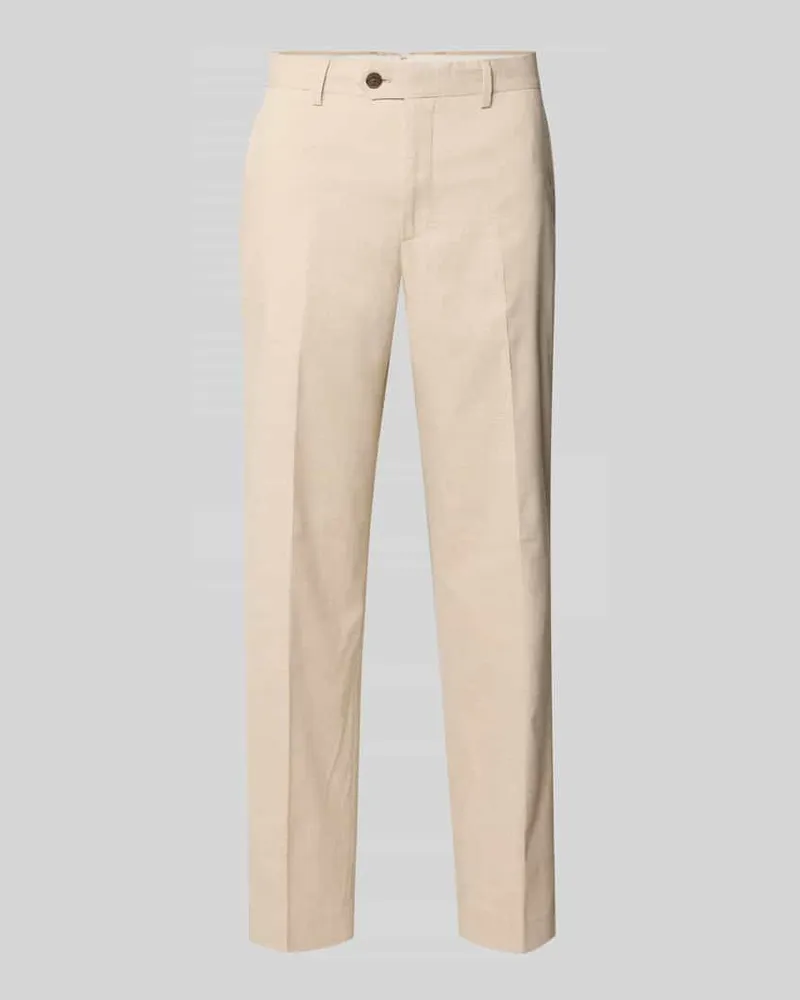 Selected Homme Regular Fit Anzughose mit Leinen-Anteil Modell 'STYLE.MAINE Sand