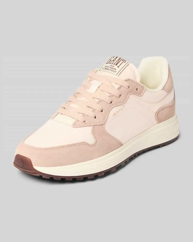 Gant Sneaker aus Leder-Mix mit Logo-Detail Modell 'Beywin Gelb