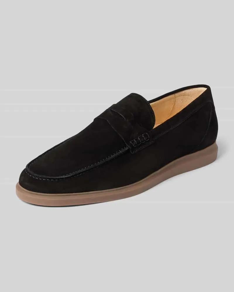 Henry Stevens Loafer aus echtem Leder Modell 'Elia Black