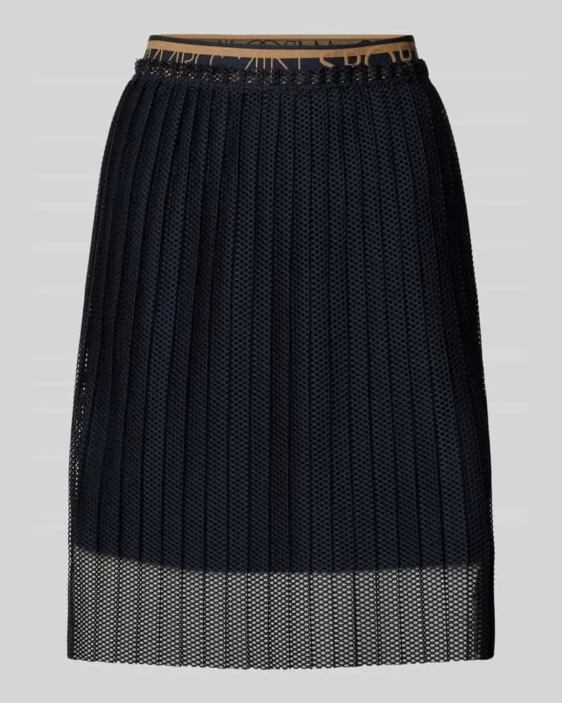 Marc Cain Knielanger Rock im Double-Layer-Look Marine