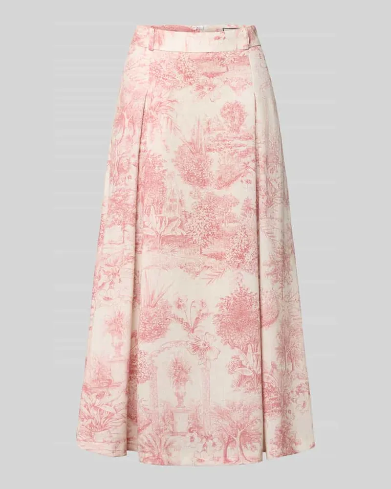 SEDUCTIVE  Midirock im Allover-Look Modell 'PALMIRA Rosa